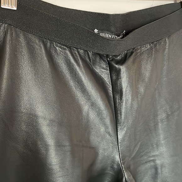 EILEEN FISHER Leather and Ponte legging - Picture 4 of 7